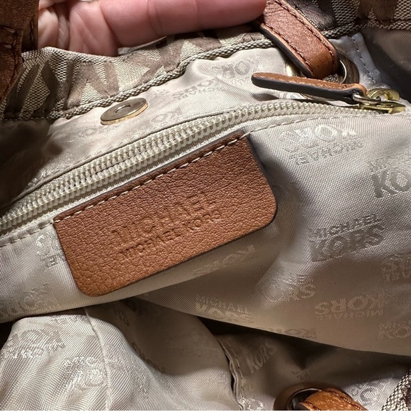 Michael Kors Canvas Jacquard Monogram Tote Bag - Picture 5 of 6